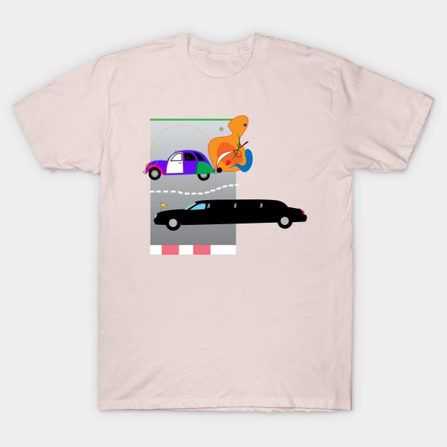 two cars T-Shirt by momomoma